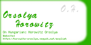 orsolya horowitz business card